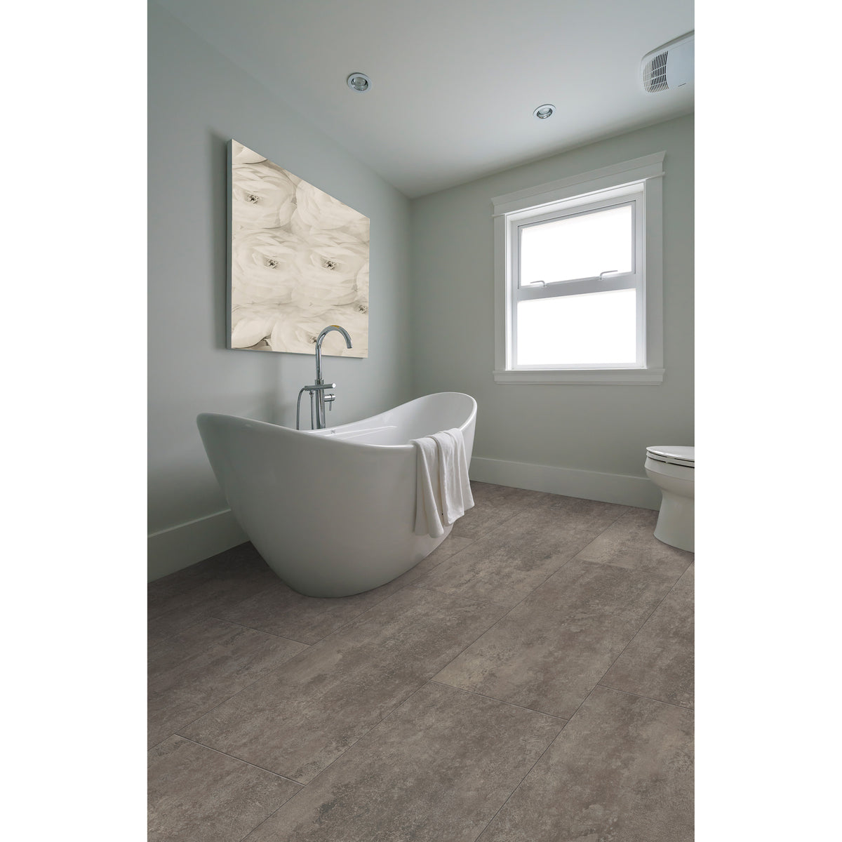TRUCOR by Dixie Home - TRUCOR Tile 16&quot; x 32&quot; - Graphite Metallic Installed