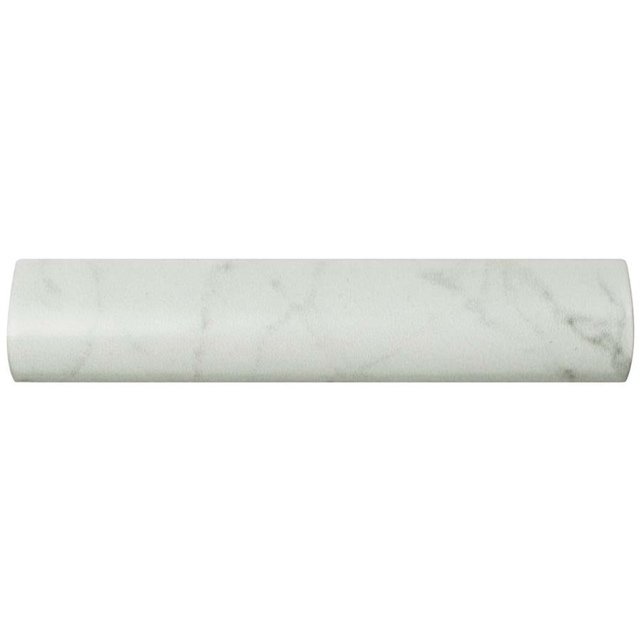 SomerTile - Classico Carrara - 1 1/4" x 6" Ceramic Pencil Bullnose - Matte