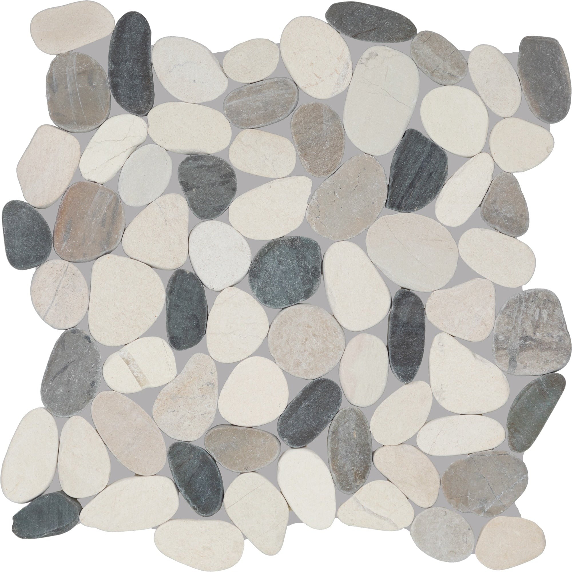 Daltile - Pebble Oasis Natural Stone Mosaic - Flat Pebble - Harbor