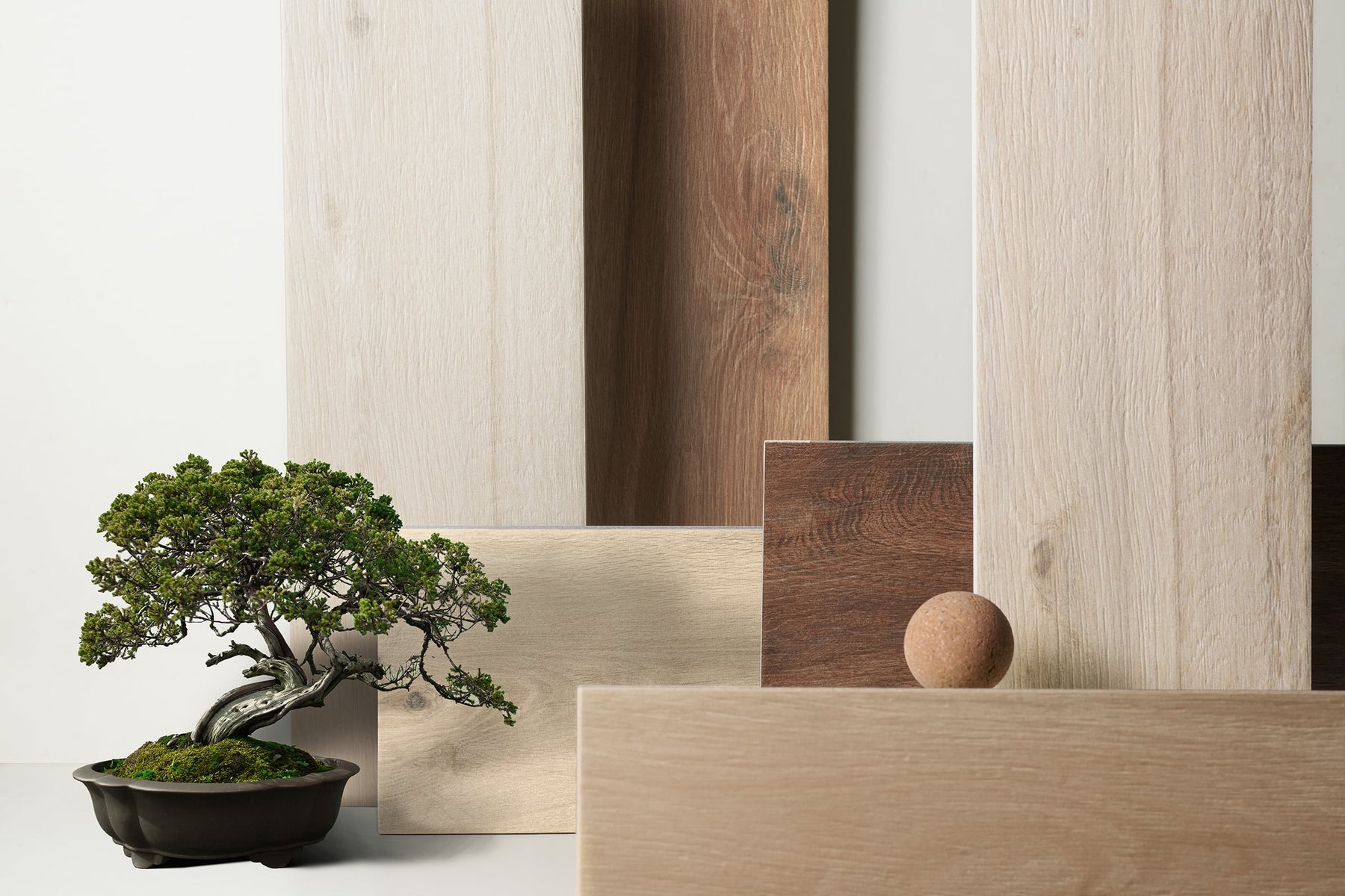 Modern Bathroom Design Ideas featuring Wood Look Porcelain Tile