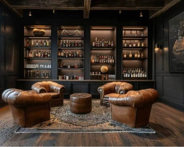 Flooring and Tile Ideas For a Whiskey and Bourbon Bar in Your Man Cave