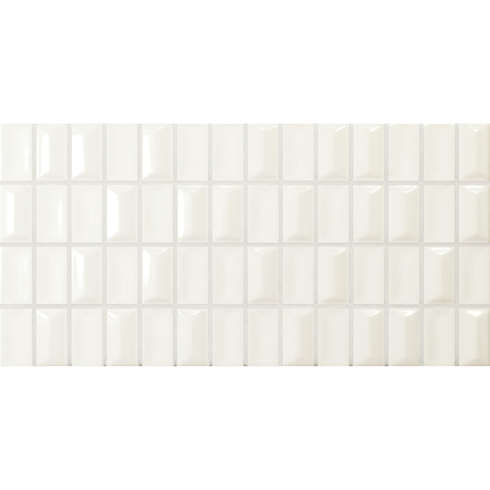 WOW - 3D Bars Collection - 5 in. x 10 in. Diamond Glossy Ceramic Wall Tile - Quartz