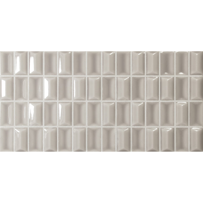 WOW - 3D Bars Collection - 5 in. x 10 in. Diamond Glossy Ceramic Wall Tile - Pearl