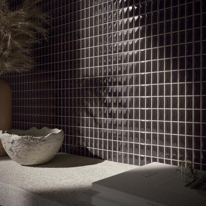 WOW - 3D Bars Collection - 5 in. x 10 in. Bevel Glossy Ceramic Wall Tile - Onix Installed