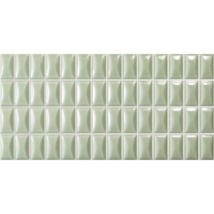 WOW - 3D Bars Collection - 5 in. x 10 in. Bevel Glossy Ceramic Wall Tile - Jade