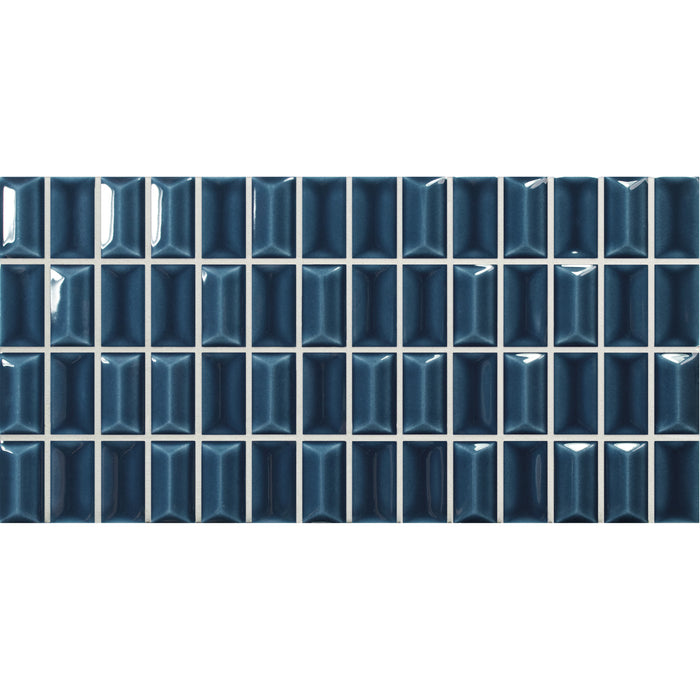 WOW - 3D Bars Collection - 5 in. x 10 in. Diamond Glossy Ceramic Wall Tile - Sapphire