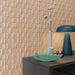 WOW - 3D Bars Collection - 5 in. x 10 in. Diamond Matte Ceramic Wall Tile - Topaz Installed