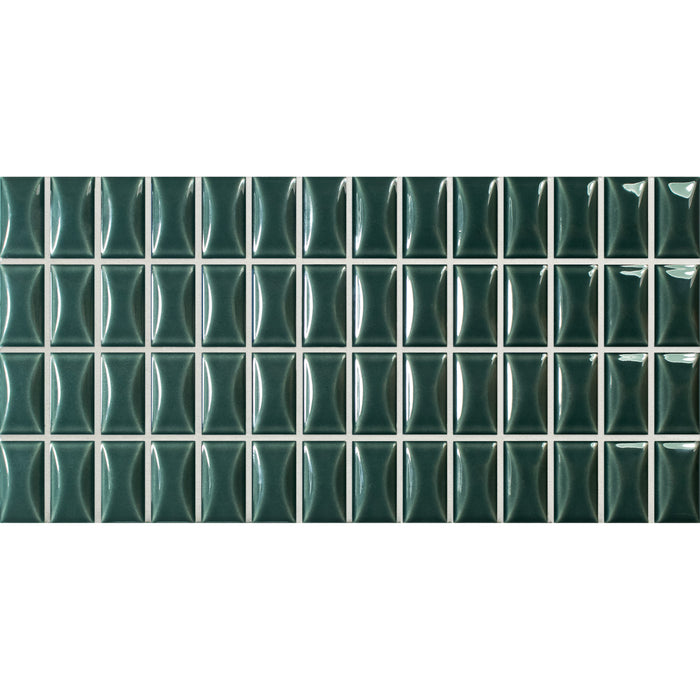 WOW - 3D Bars Collection - 5 in. x 10 in. Bevel Glossy Ceramic Wall Tile - Emerald