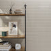 WOW - 3D Bars Collection - 5 in. x 10 in. Bevel Glossy Ceramic Wall Tile - Pearl Installed