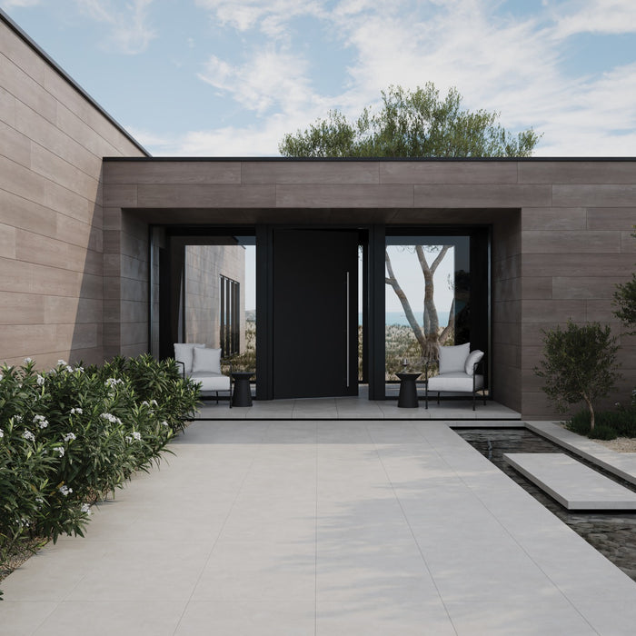 Bedrosians - 24" x 48" Thaddeus Anti-Slip Porcelain Tile - White Installed