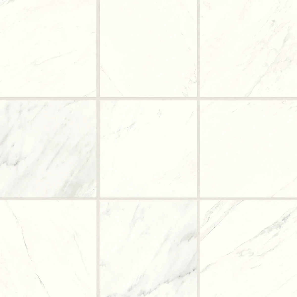 Bedrosians - Magnifica Encore - 4&quot; x 4&quot; Porcelain Mosaic - Luxe White Honed