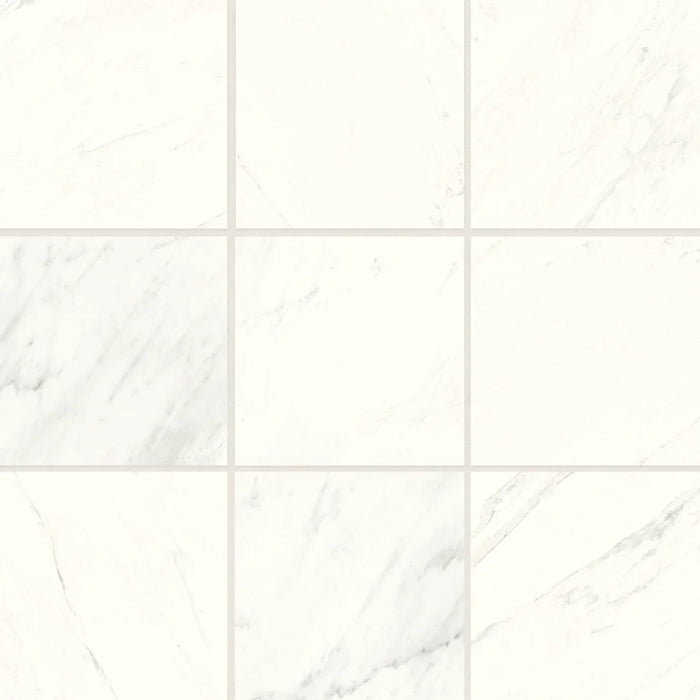 Bedrosians - Magnifica Encore - 4" x 4" Porcelain Mosaic - Luxe White Honed