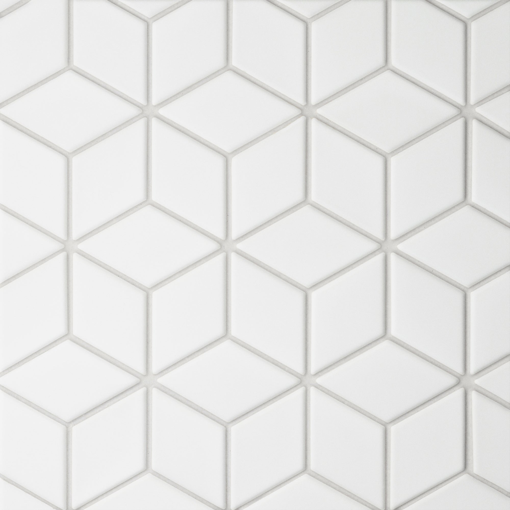 Bedrosians - Le Cafe 2" x 3" Diamond Matte Porcelain Mosaic - White