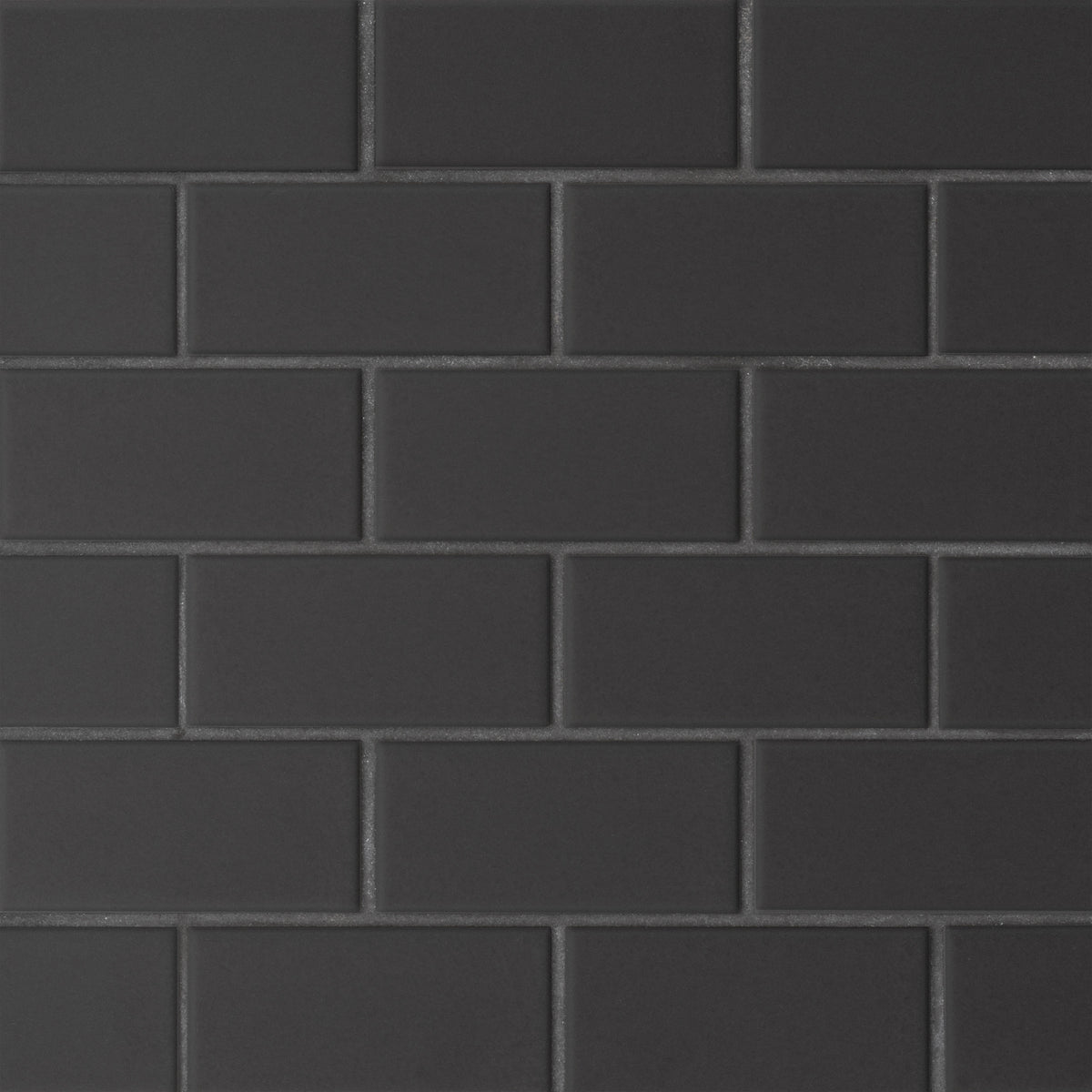 Bedrosians - Le Cafe 2&quot; x 4&quot; Off Set Matte Porcelain Mosaic - Black