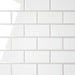 Bedrosians - Le Cafe 2" x 4" Off Set Glossy Porcelain Mosaic - White
