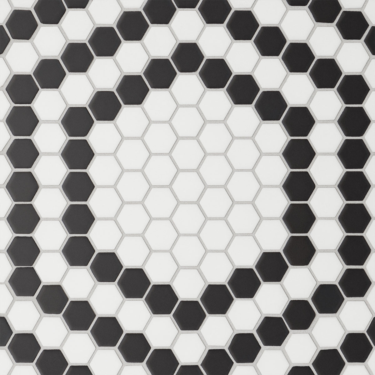 Bedrosians - Le Cafe 1&quot; x 1&quot; Hexagon Porcelain Mosaic - Deco Design 4