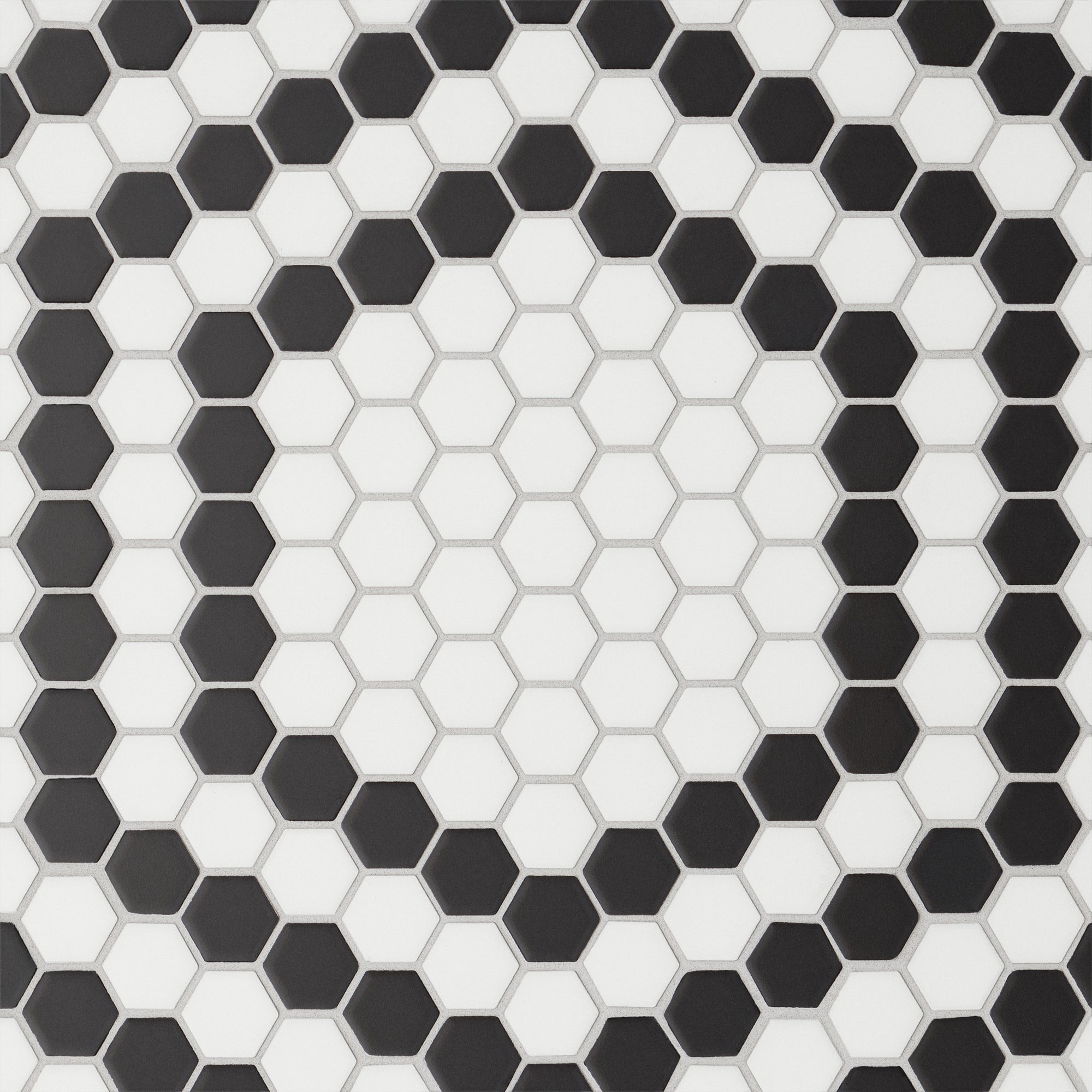 Bedrosians - Le Cafe 1" x 1" Hexagon Porcelain Mosaic - Deco Design 4