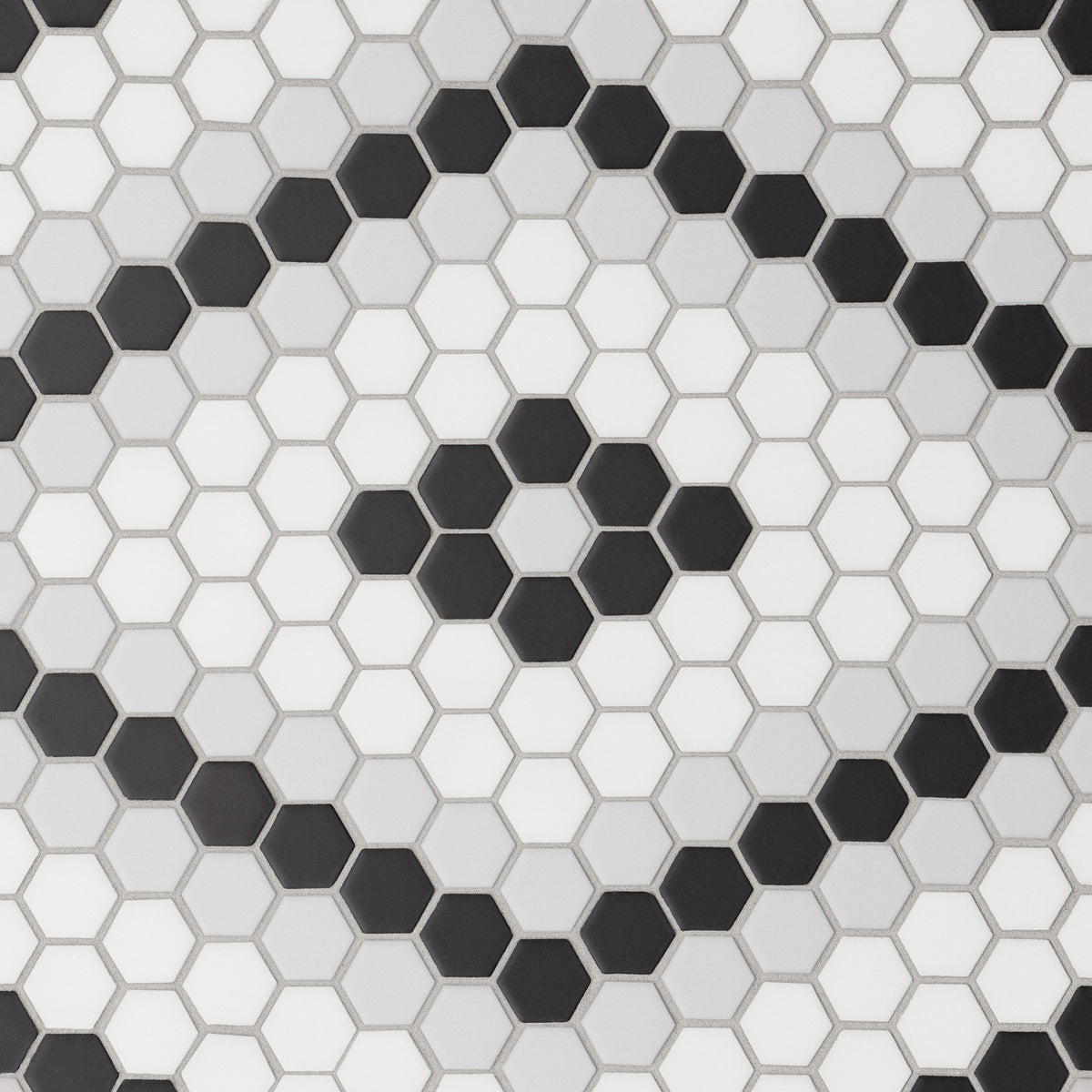Bedrosians - Le Cafe 1&quot; x 1&quot; Hexagon Porcelain Mosaic - Deco Design 7