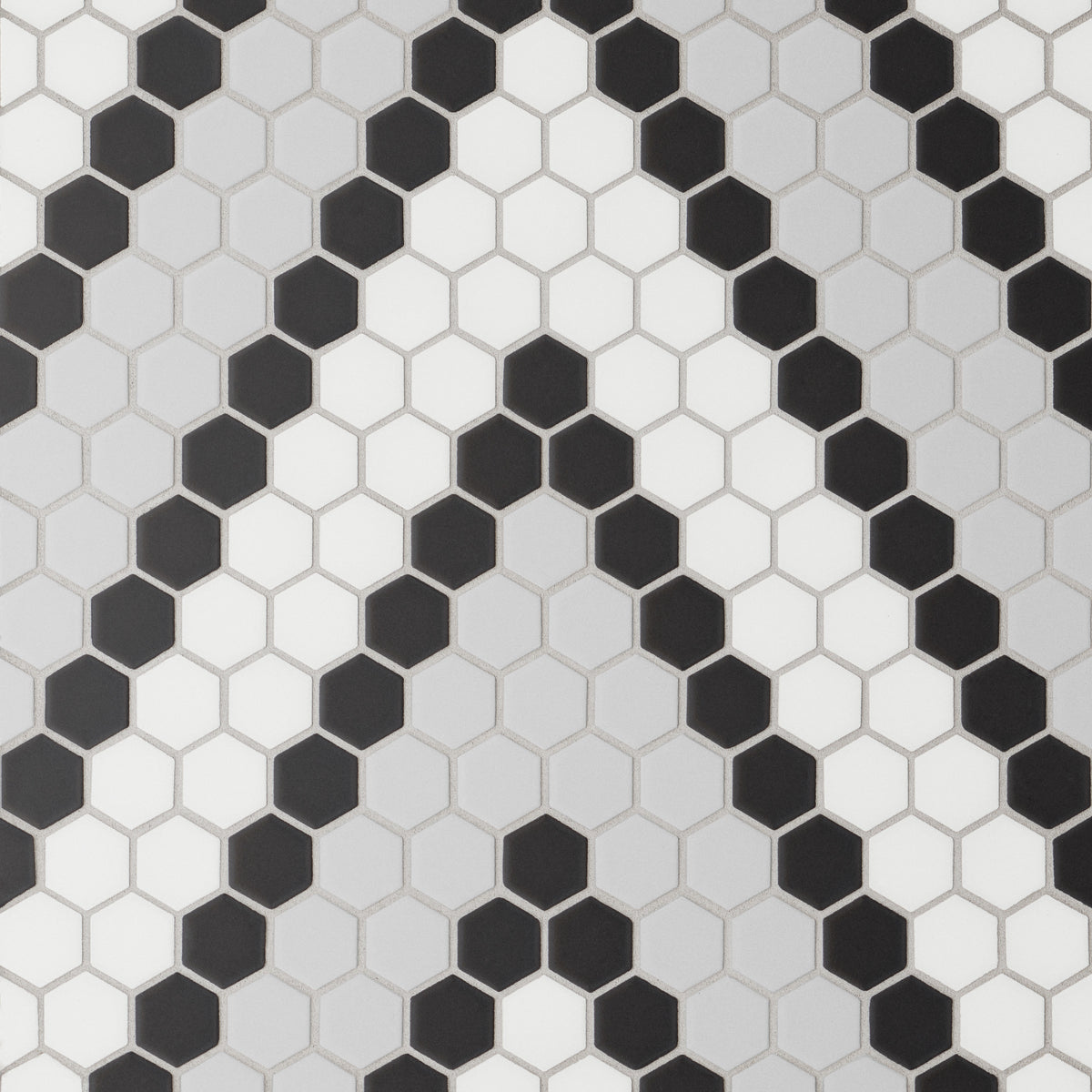 Bedrosians - Le Cafe 1&quot; x 1&quot; Hexagon Porcelain Mosaic - Deco Design 8