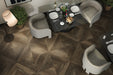 Bedrosians - Antique 24 in. x 24 in. Wood Look Matte Porcelain Tile - Wenge Installed 2