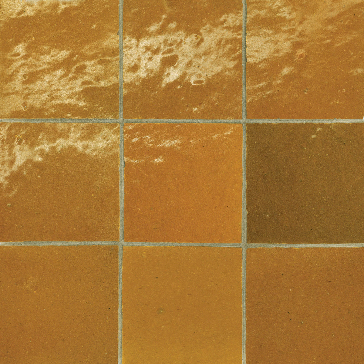 Bedrosians - Zagora - 4&quot; x 4&quot; Glossy Zellige Field Tile - Caramel