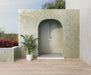 Bedrosians - Zagora - 12" x 12" Glossy Zellige Triangle Mosaic - Vert Gris wall installation