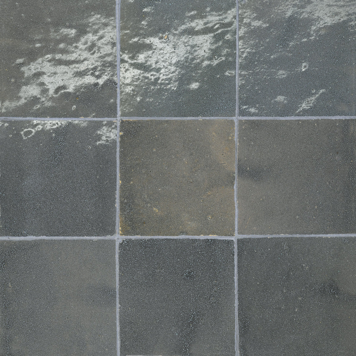 Bedrosians - Zagora - 4&quot; x 4&quot; Glossy Zellige Field Tile - Charcoal