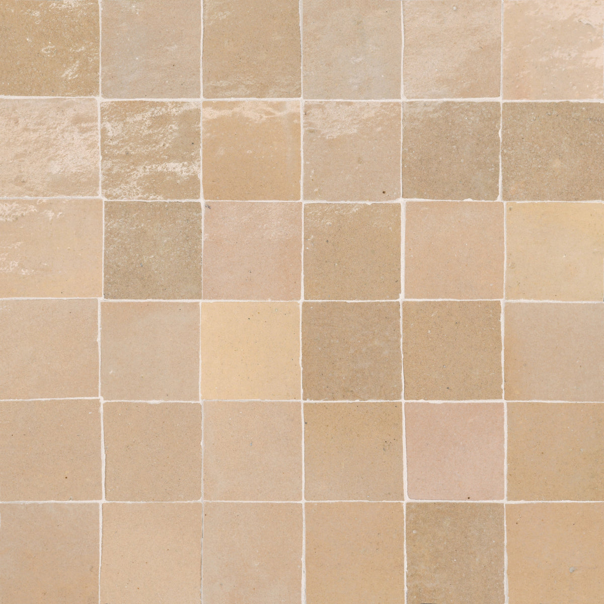 Bedrosians - Zagora - 2&quot; x 2&quot; Glossy Zellige Mosaic - Ivoire