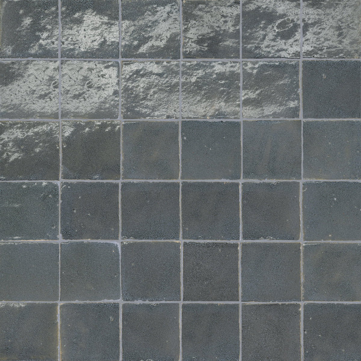 Bedrosians - Zagora - 2&quot; x 2&quot; Glossy Zellige Mosaic - Charcoal