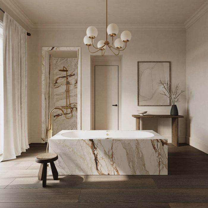 Bedrosians - Prati 24" x 48" Polished Porcelain Field Tile - Calacatta Macchia Vecchia