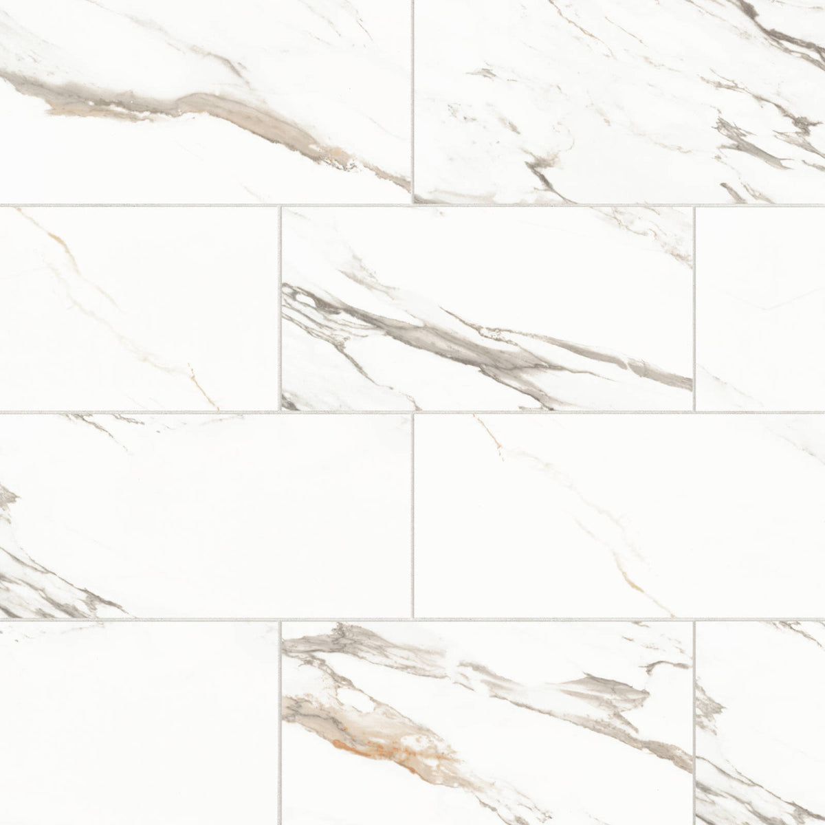 Bedrosians - Prati 12&quot; x 24&quot; Honed Porcelain Field Tile - Calacatta Borghini Warm