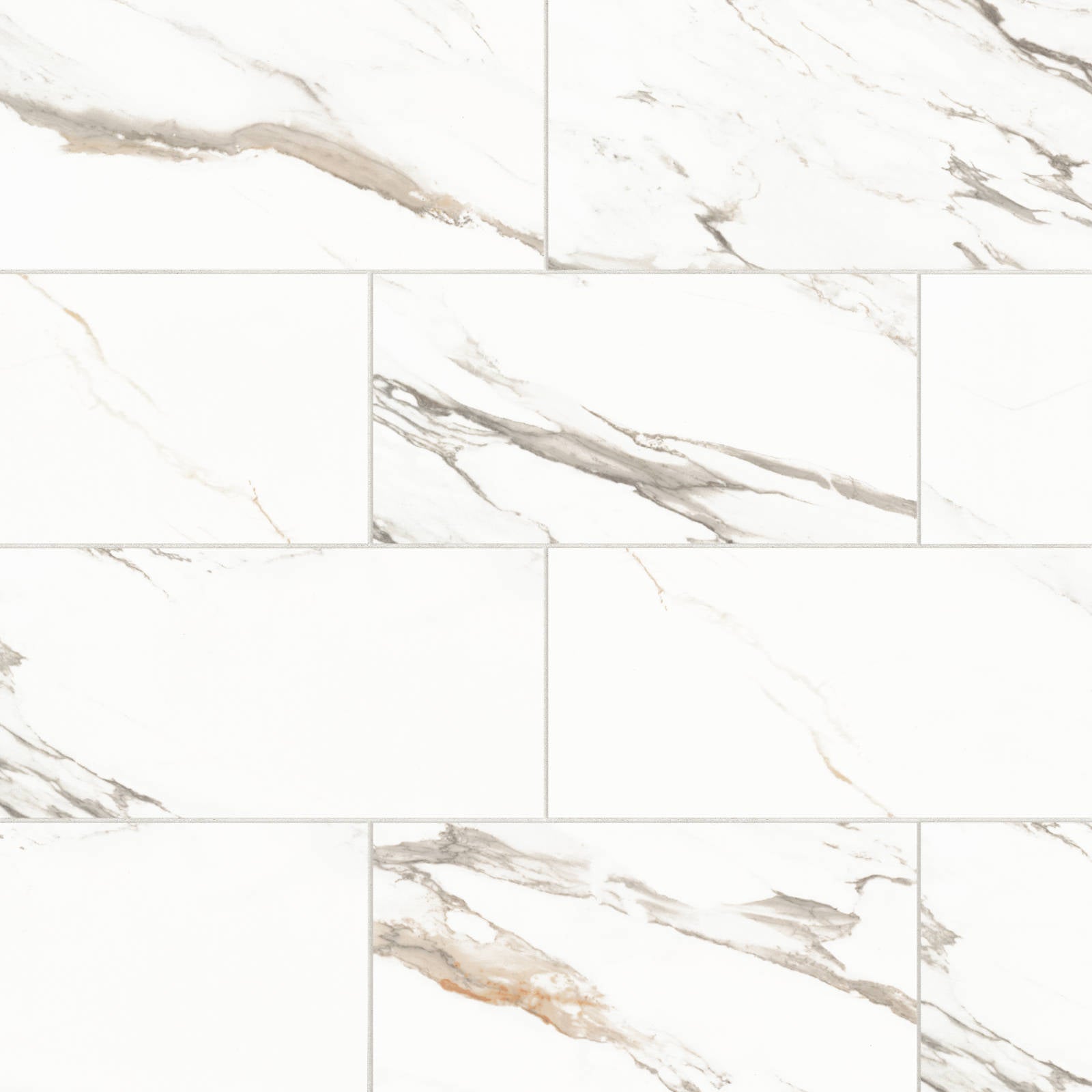 Bedrosians - Prati 12" x 24" Honed Porcelain Field Tile - Calacatta Borghini Warm