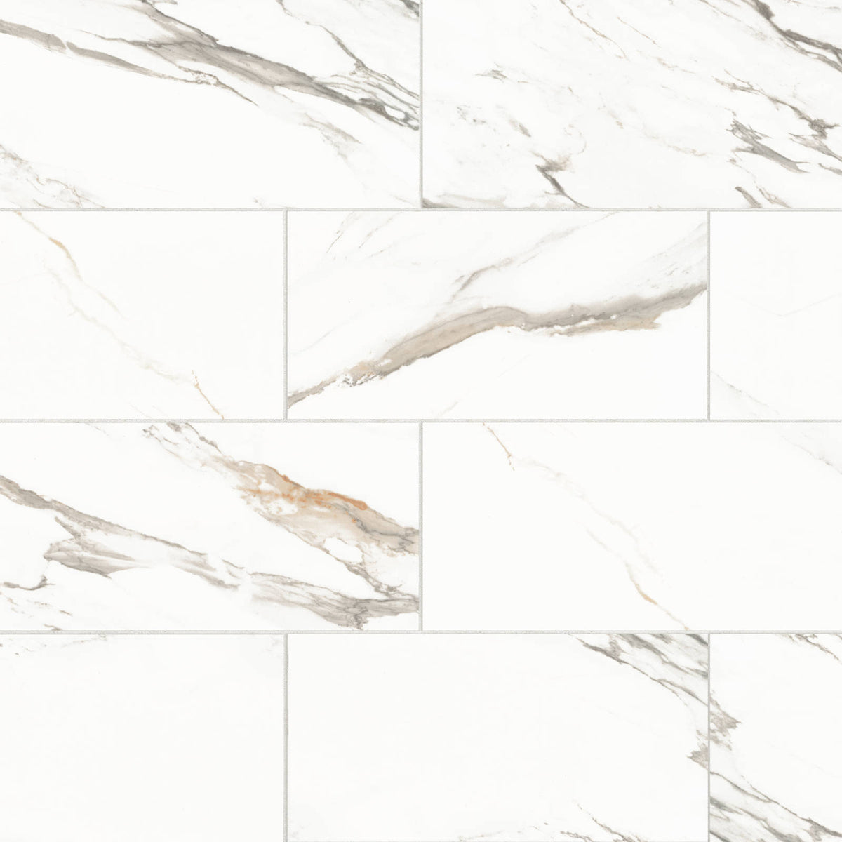 Bedrosians - Prati 12&quot; x 24&quot; Polished Porcelain Field Tile - Calacatta Borghini Warm