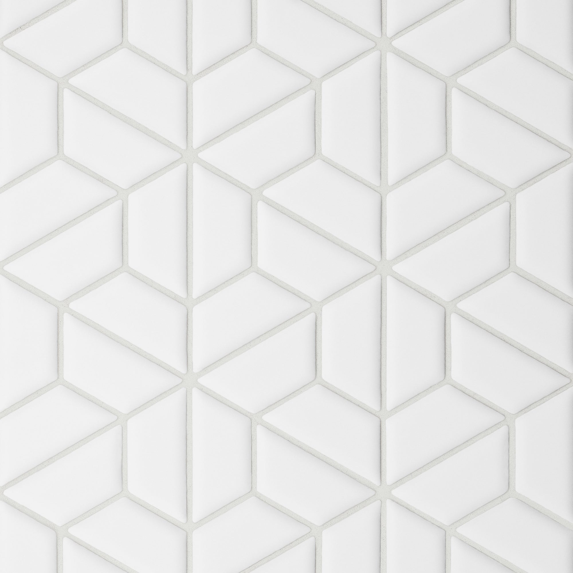 Bedrosians - Le Cafe 1" x 2" Half Hexagon Matte Porcelain Mosaic - White