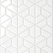 Bedrosians - Le Cafe 1" x 2" Half Hexagon Glossy Porcelain Mosaic - White