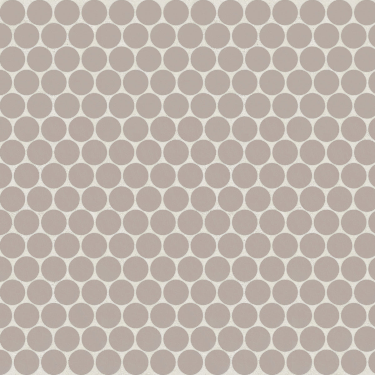 Bedrosians Tile &amp; Stone - Marin - 3/4&quot; Porcelain Penny Round Mosaic - Coastal Cliff Matte