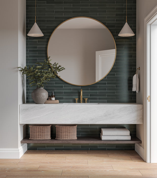 Bedrosians - Timberline - 10 in. x 72 in. Honed Porcelain Wood-Look Tile - Oak Installed 2