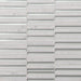 Bedrosians - Kaikos - 12" x 12" Glass and Stone Rectangle Mosaic - Silver and White Carrara