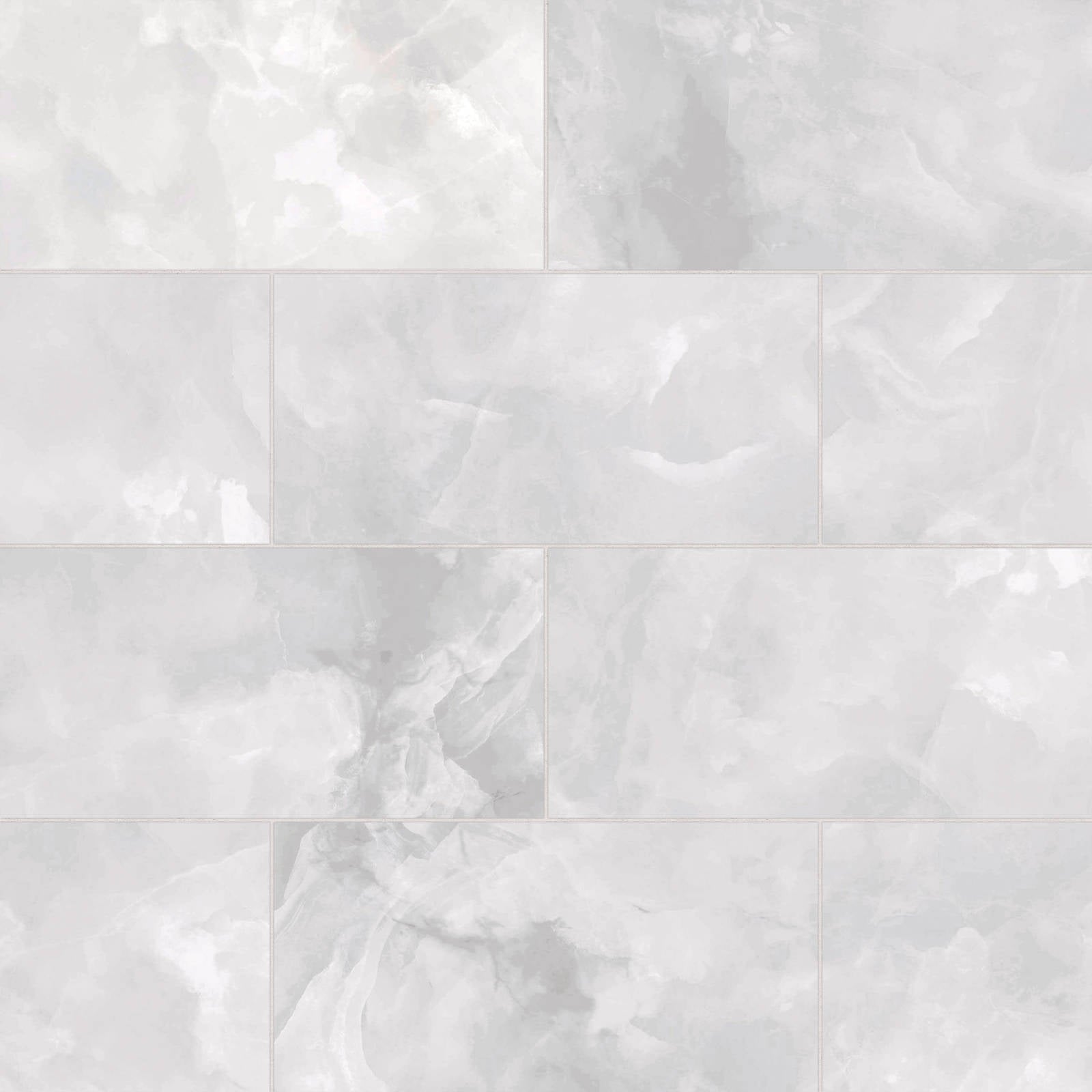 Bedrosians - Gemma 12" x 24" Polished Porcelain Field Tile - White Onyx