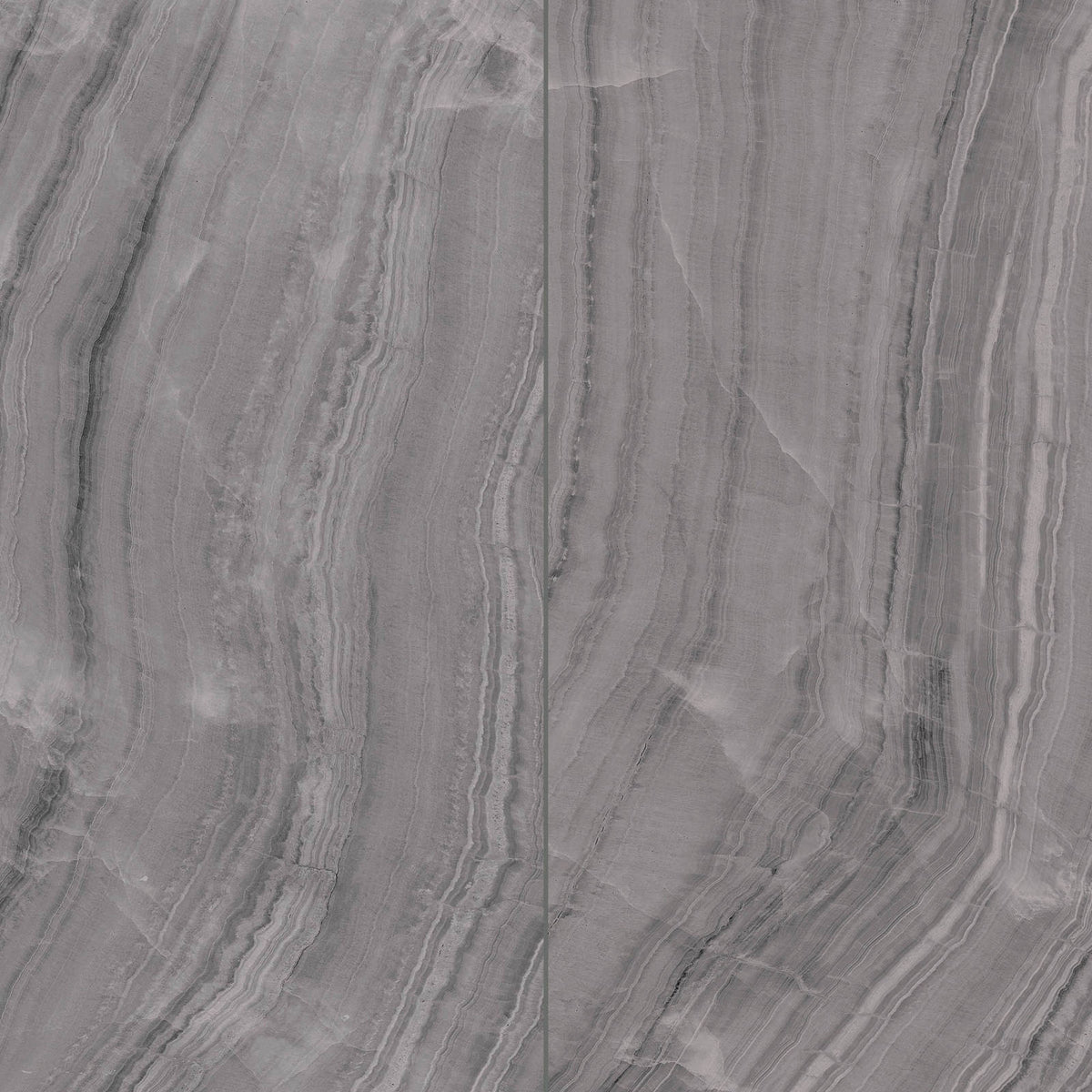 Bedrosians - Gemma 24&quot; x 48&quot; Polished Porcelain Field Tile - Grey Onyx