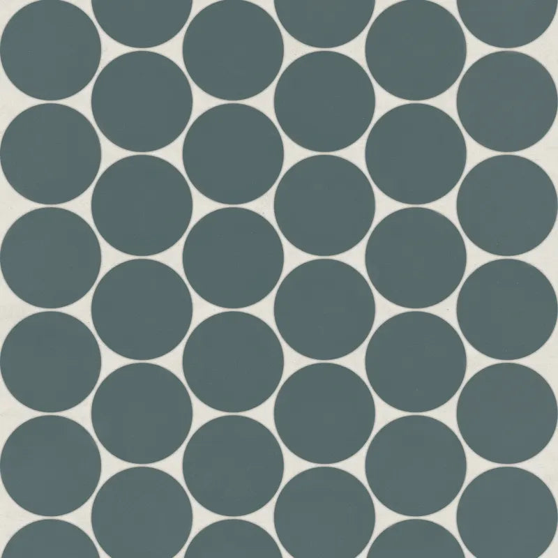 Bedrosians Tile &amp; Stone - Marin - 2&quot; Porcelain Penny Round Mosaic - Ocean Teal