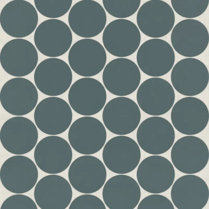 Bedrosians Tile & Stone - Marin - 2" Porcelain Penny Round Mosaic - Ocean Teal