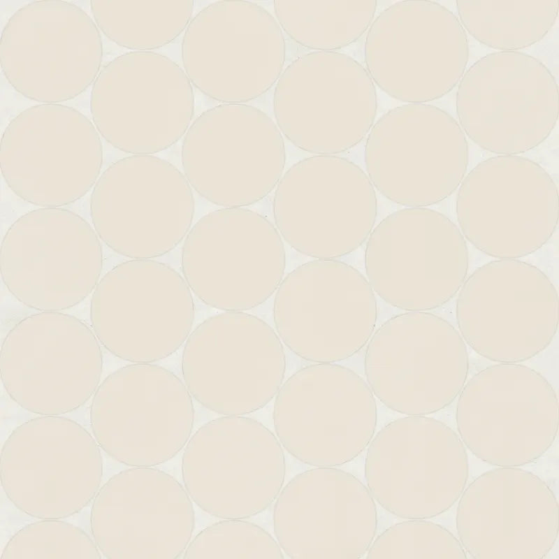 Bedrosians Tile &amp; Stone - Marin - 2&quot; Porcelain Penny Round Mosaic - Sand Dollar