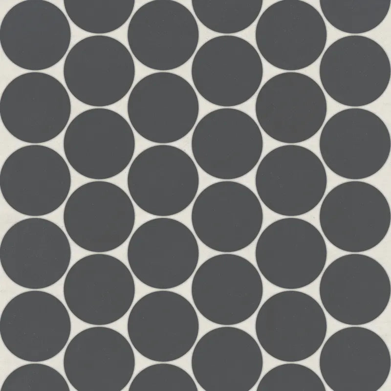 Bedrosians Tile &amp; Stone - Marin - 2&quot; Porcelain Penny Round Mosaic - Black Sea