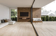 Bedrosians - Sensi Roma 24" x 48" Satin Porcelain Field Tile - Ivory Installed