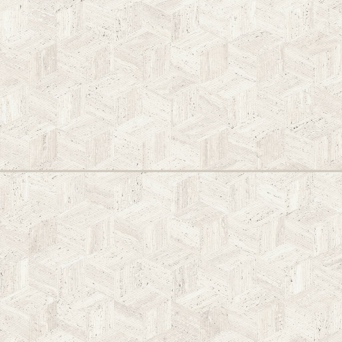 Bedrosians - Sensi Roma 24&quot; x 48&quot; Satin Porcelain Cube Deco Tile - White