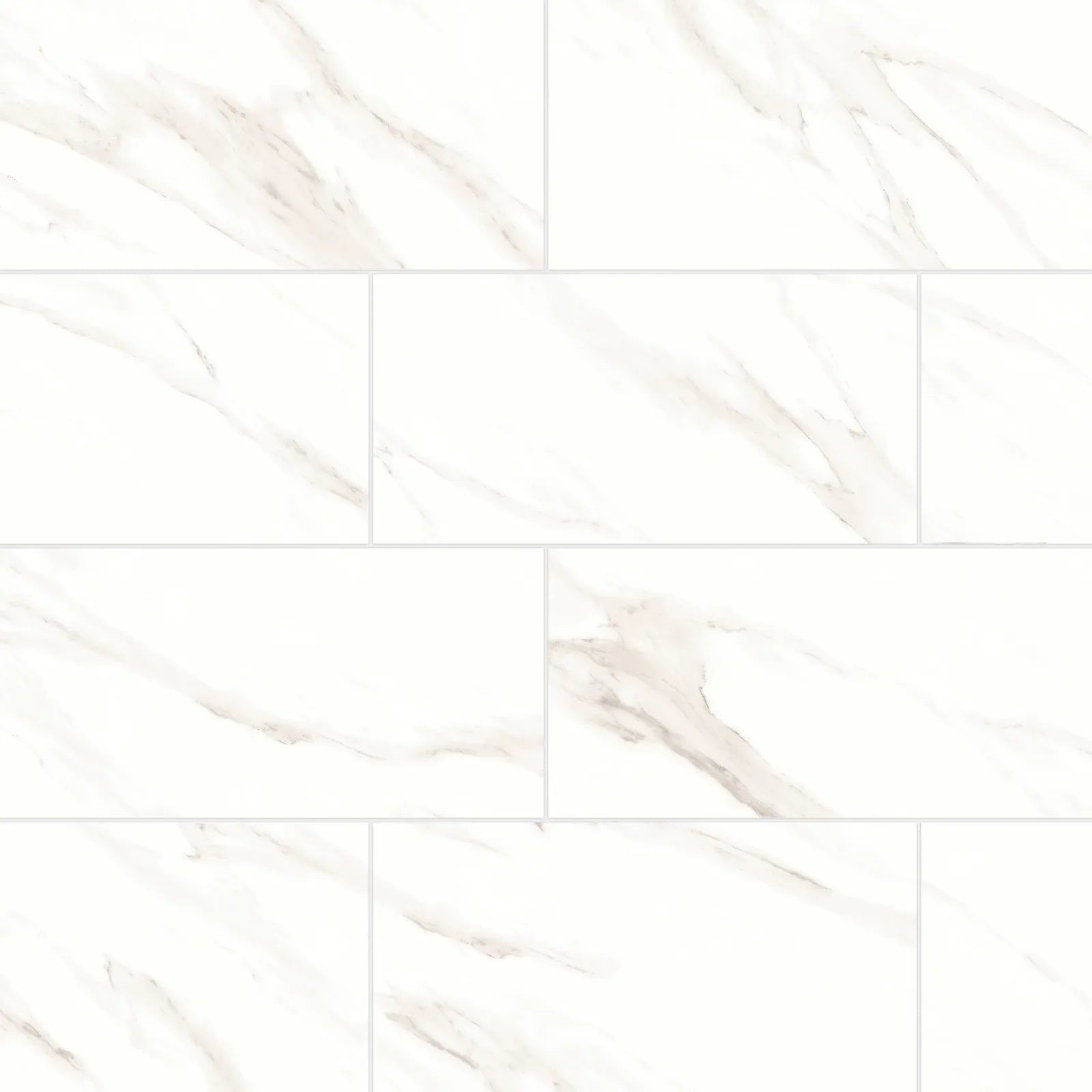 Bedrosians - Shandar 12" x 24" Matte Porcelain Field Tile - Statuario