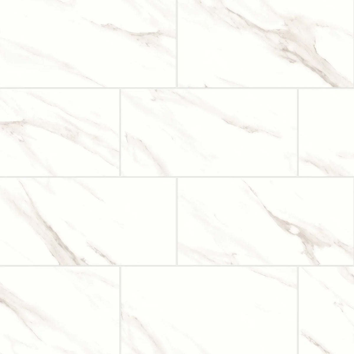 Bedrosians - Shandar 12&quot; x 24&quot; Polished Porcelain Field Tile - Statuario