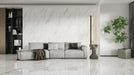Bedrosians - Shandar 24" x 48" Polished Porcelain Field Tile - Statuario floor and wall installation