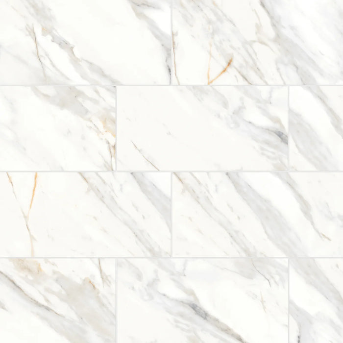 Bedrosians - Shandar 12" x 24" Matte Porcelain Field Tile - Arezzo Bianco